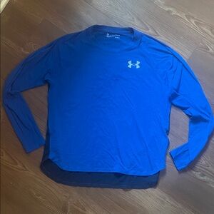 Under Armour Women's Long Sleeve Athletic Tee in Royal Blue with Light Logo